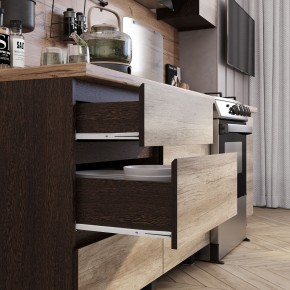 Кухня Энигма 1.6 м (венге/дуб каньон) в Кургане - kurgan.mebel24.online | фото 2