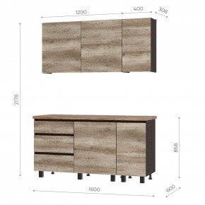 Кухня Энигма 1.6 м (венге/дуб каньон) в Кургане - kurgan.mebel24.online | фото 5