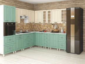 Кухня модульная Луксор бирюза-кремовый в Кургане - kurgan.mebel24.online | фото 2