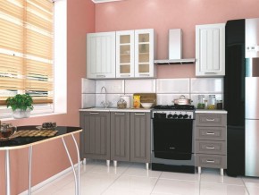 Кухня модульная Луксор серый-белый в Кургане - kurgan.mebel24.online | фото 1
