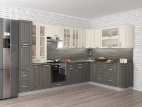 Кухня модульная Луксор серый-белый в Кургане - kurgan.mebel24.online | фото 2