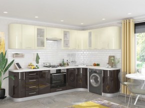 Кухня Танго модульная шоколад-белый в Кургане - kurgan.mebel24.online | фото