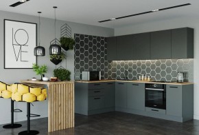 Кухня угловая Антрацит 2600х1600 (Стол. 38мм) в Кургане - kurgan.mebel24.online | фото 1