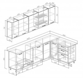 Кухня угловая Трансильвания 2600х1600 мм (Стол. 38 мм) в Кургане - kurgan.mebel24.online | фото 2
