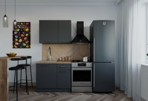 Кухонный гарнитур Антрацит 1000 (Стол. 38мм) в Кургане - kurgan.mebel24.online | фото