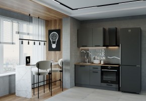 Кухонный гарнитур Антрацит 1600 (Стол. 38мм) в Кургане - kurgan.mebel24.online | фото
