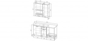 Кухонный гарнитур Белый Глянец 1600 h950 (Стол. 38мм) в Кургане - kurgan.mebel24.online | фото 2