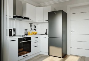 Кухонный гарнитур Белый Глянец 2200*1000 (Стол. 38мм) в Кургане - kurgan.mebel24.online | фото