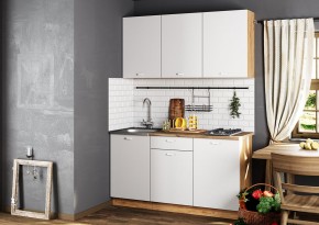 Кухонный гарнитур Дана 1.5 м (дуб крафт золотой/белый) в Кургане - kurgan.mebel24.online | фото
