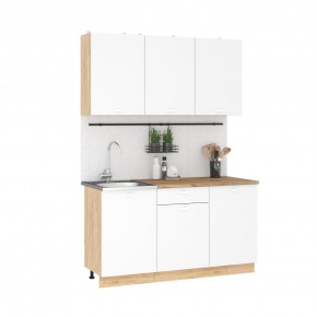 Кухонный гарнитур Дана 1.5 м (дуб крафт золотой/белый) в Кургане - kurgan.mebel24.online | фото 3
