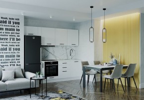 Кухонный гарнитур Жемчуг 2550 (Стол. 38мм) в Кургане - kurgan.mebel24.online | фото