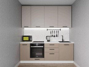 Кухонный гарнитур Каппучино 2200 h950 (Стол. 38мм) в Кургане - kurgan.mebel24.online | фото