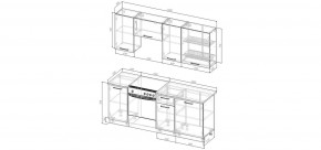 Кухонный гарнитур Меренга 2000 (Стол. 26мм) в Кургане - kurgan.mebel24.online | фото 2