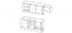 Кухонный гарнитур Меренга 2550 (Стол. 26мм) в Кургане - kurgan.mebel24.online | фото 2