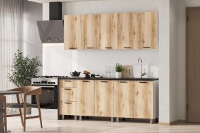 МОДУС ЛАЙТ Кухонный гарнитур 2.0 м (Дуб Делано/Черный) в Кургане - kurgan.mebel24.online | фото