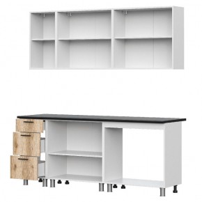 МОДУС ЛАЙТ Кухонный гарнитур 2.0 м (Дуб Делано/Черный) в Кургане - kurgan.mebel24.online | фото 2
