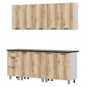 МОДУС ЛАЙТ Кухонный гарнитур 2.0 м (Дуб Делано/Черный) в Кургане - kurgan.mebel24.online | фото 3