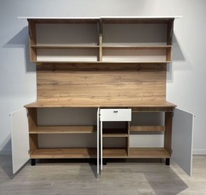 Кухонный гарнитур «Монако» 2.0 м Серия 2 МДФ с фрезеровкой (Дуб Золотой/Графит) в Кургане - kurgan.mebel24.online | фото 7