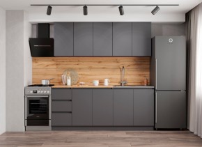 Кухня "МОРИ" 2.0 м (графит/дуб вотан) в Кургане - kurgan.mebel24.online | фото