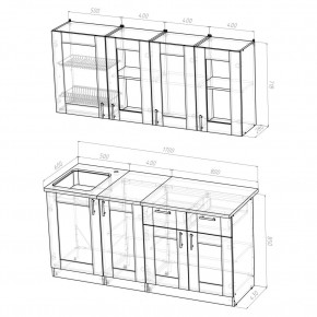 Кухонный гарнитур Симона демо 1700 (Венга/Дуб Сонома) в Кургане - kurgan.mebel24.online | фото 2