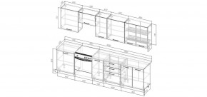 Кухонный гарнитур Смоки 3000 (Стол. 38 мм) в Кургане - kurgan.mebel24.online | фото 2