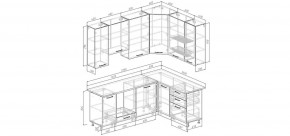 Кухонный гарнитур Старое Дерево 2200*1600 h950 (Стол. 26мм) в Кургане - kurgan.mebel24.online | фото 2