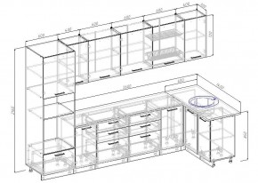 Кухонный гарнитур угловой Бланка 3200х1400 (Стол. 38мм) в Кургане - kurgan.mebel24.online | фото 2