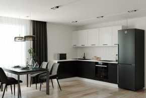 Кухонный гарнитур угловой Графика 2600х1600 (Стол. 38мм) в Кургане - kurgan.mebel24.online | фото