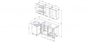 Кухонный гарнитур угловой Жемчуг 1000*1800 (Стол. 38мм) в Кургане - kurgan.mebel24.online | фото 2