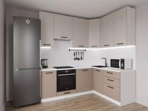 Кухонный гарнитур угловой Каппучино 2200*1600 h 950 (Стол. 26мм) в Кургане - kurgan.mebel24.online | фото