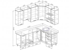 Кухонный гарнитур угловой Крафт 2200*1600 (Стол. 26мм) в Кургане - kurgan.mebel24.online | фото 2