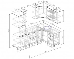 Кухонный гарнитур угловой Латте 2400х1600 (Стол. 26мм) в Кургане - kurgan.mebel24.online | фото 2