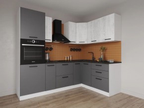 Кухонный гарнитур угловой Санторини 2400*1600 (Стол. 38мм) в Кургане - kurgan.mebel24.online | фото 1