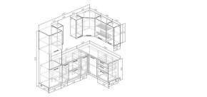 Кухонный гарнитур угловой Санторини 2400*1600 (Стол. 38мм) в Кургане - kurgan.mebel24.online | фото 2