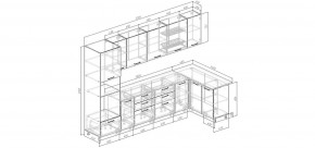 Кухонный гарнитур угловой Санторини 3200*1400 (Стол. 26мм) в Кургане - kurgan.mebel24.online | фото 2