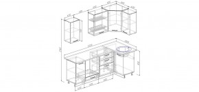 Кухонный гарнитур угловой Шимо 2200х1000 (Стол. 26мм) в Кургане - kurgan.mebel24.online | фото 2