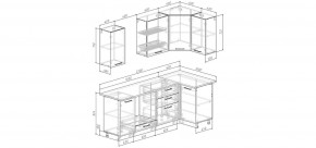 Кухонный гарнитур угловой Смоки 2200*1000 (Стол. 38 мм) в Кургане - kurgan.mebel24.online | фото 2