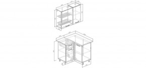 Кухонный гарнитур Умбра 1000*1000 (Стол. 26мм) в Кургане - kurgan.mebel24.online | фото 2