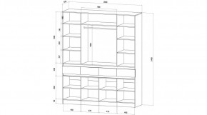 ЛЕНОРА Спальный гарнитур (модульный) графит в Кургане - kurgan.mebel24.online | фото 9