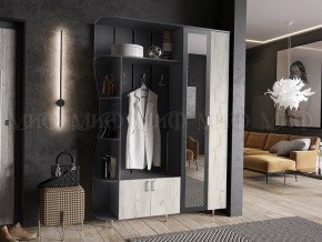 ЛИКА №1 Прихожая ЛДСП (графит/дуб крафт белый) в Кургане - kurgan.mebel24.online | фото