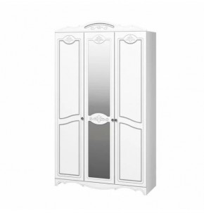 ЛОТОС Шкаф ШР-3 с 1 зеркалом белый лак в Кургане - kurgan.mebel24.online | фото