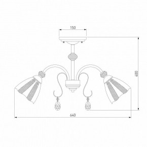 Люстра на штанге Eurosvet Floranse 30155/5 античная бронза в Кургане - kurgan.mebel24.online | фото 3