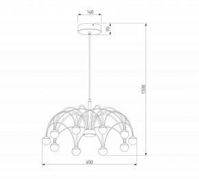 Люстра на штанге Eurosvet Ragno 90030/10 LED золото в Кургане - kurgan.mebel24.online | фото 5
