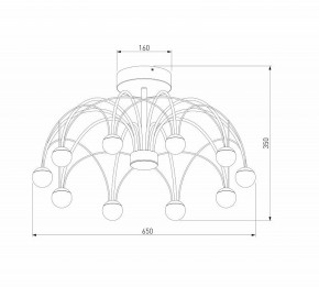 Люстра на штанге Eurosvet Ragno 90031/10 LED золото в Кургане - kurgan.mebel24.online | фото 5