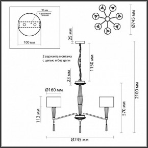 Люстра на штанге Odeon Light Latte 5403/7 в Кургане - kurgan.mebel24.online | фото 8