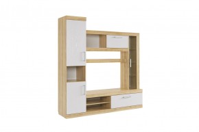 МАКСИ К1 Стенка для гостиной дуб сонома/белое дерево в Кургане - kurgan.mebel24.online | фото 3