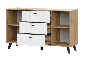 МИЛАН Спальня (Дуб Золотой/Белый матовый) в Кургане - kurgan.mebel24.online | фото 15