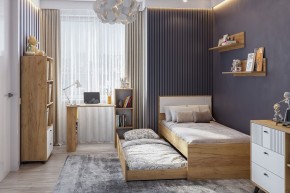МИЛАН Спальня (Дуб Золотой/Белый матовый) в Кургане - kurgan.mebel24.online | фото 46