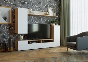 МИЯ Гостиная (дуб сонома/белый глянец) в Кургане - kurgan.mebel24.online | фото