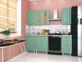 Модульная кухня Луксор клен бирюза в Кургане - kurgan.mebel24.online | фото 1